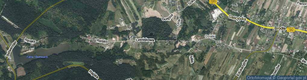 Zdjęcie satelitarne Letniskowa ul.